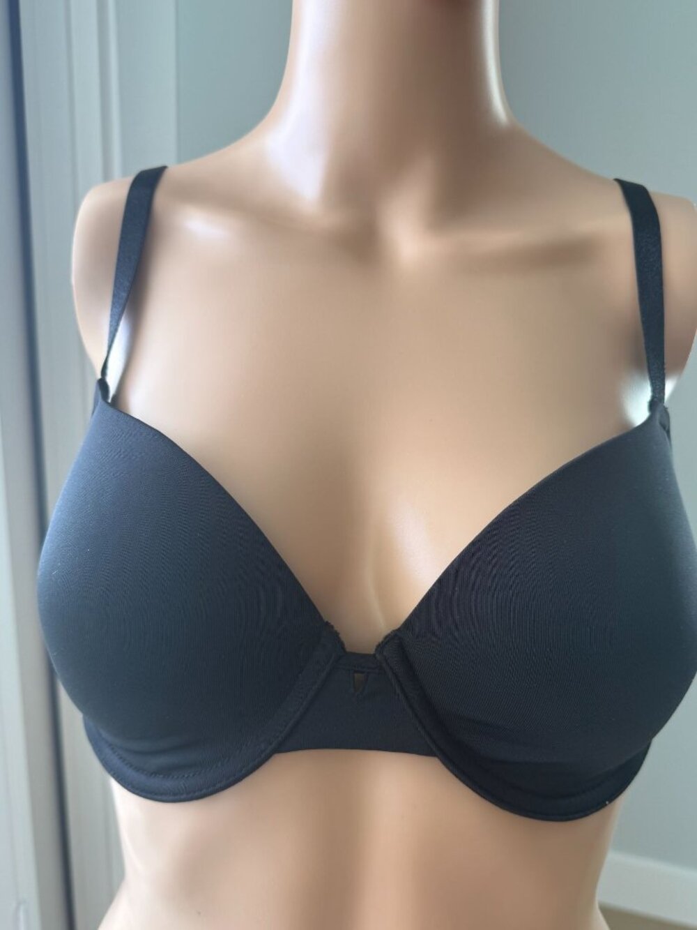 Maidenform Bra Womens 34D Black One Fab Fit Demi Underwire T-Shirt 01251B